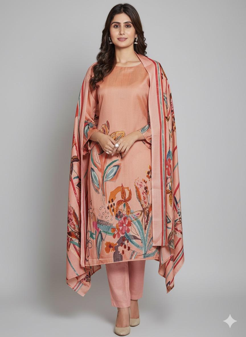 Blush Meadow Kashmiri Winter Suit