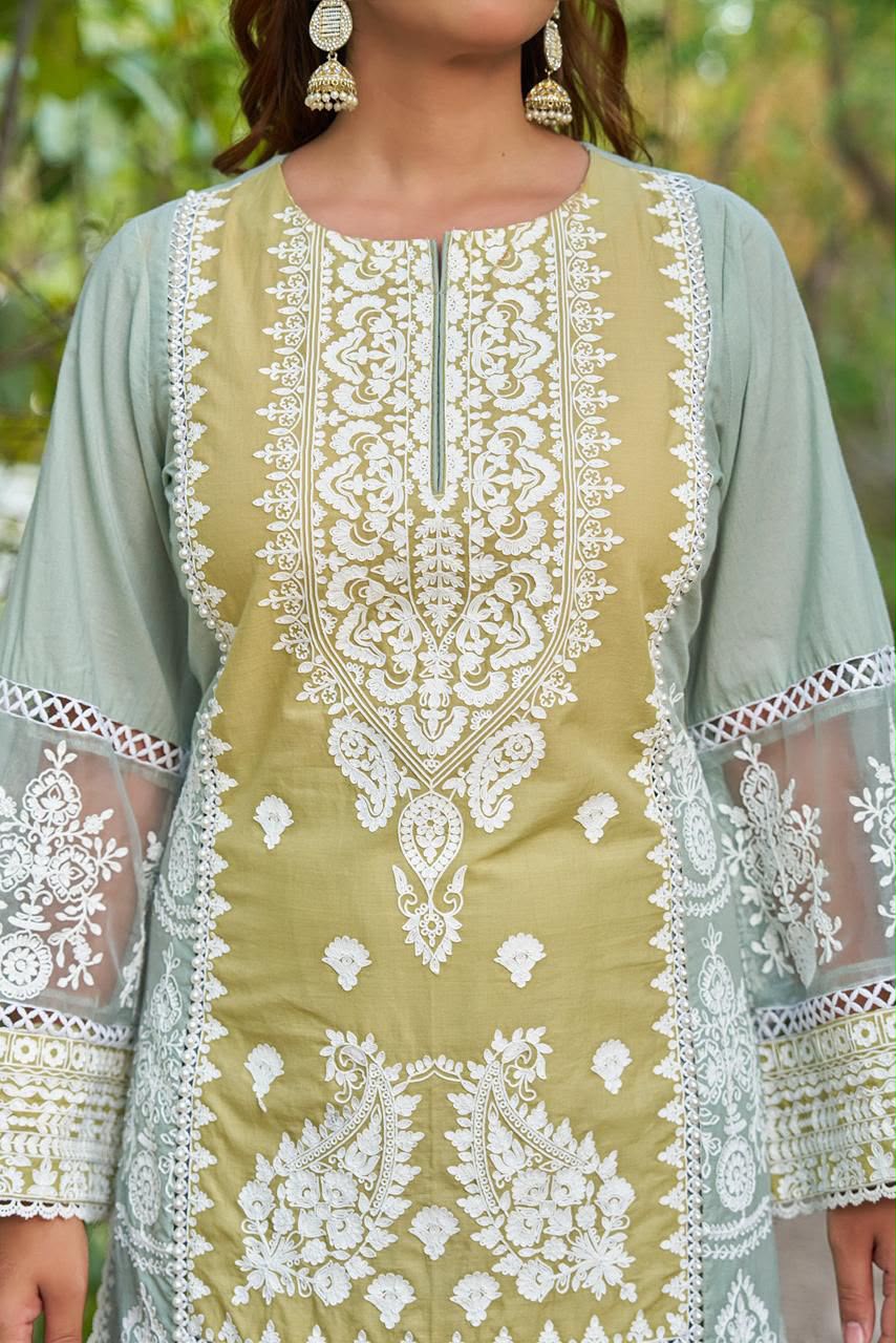 Pista Noor Farshi Salwar Set