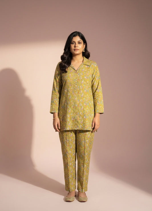 Sunehri Noor Pashmina Co-ord Set