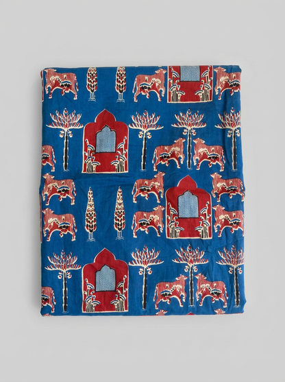 Rajdarbar Neel Handblock Fabric