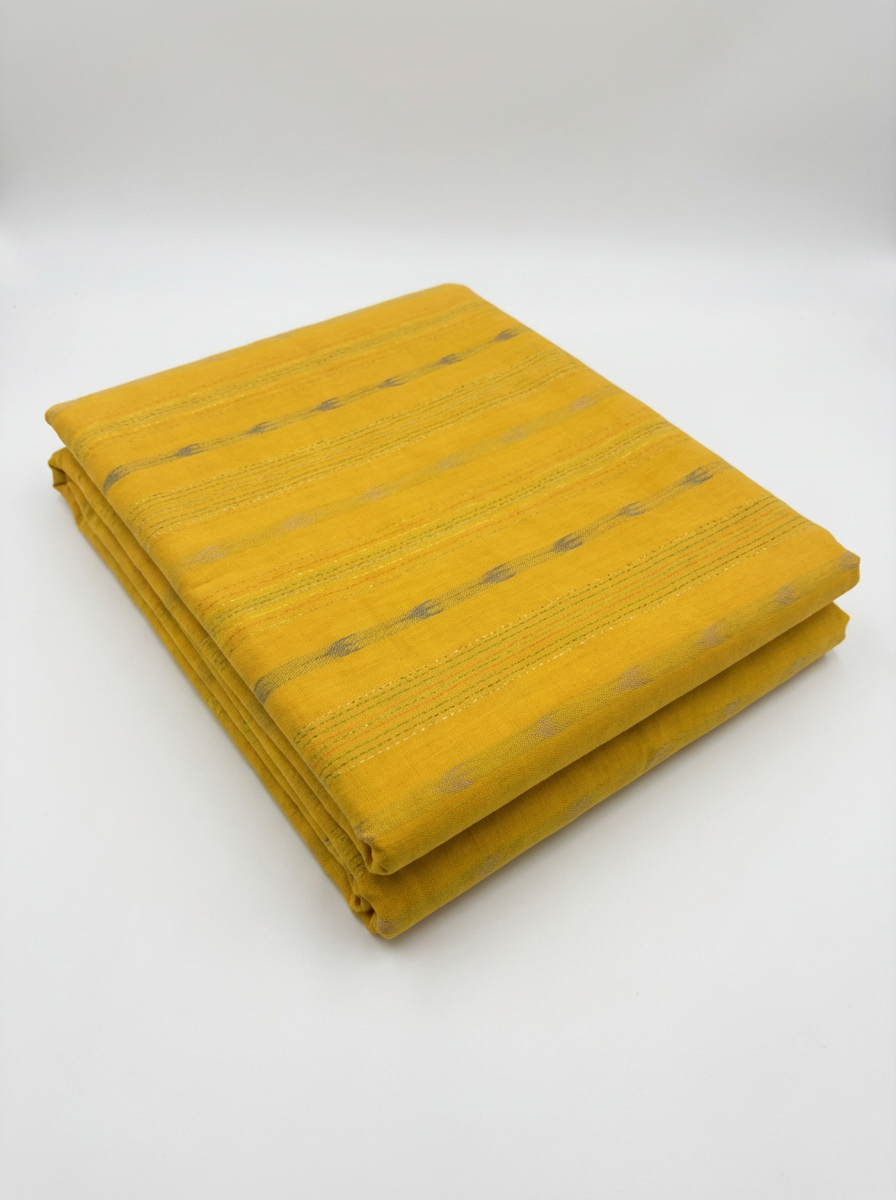 Sunlit Mustard Stripe Cotton Fabric