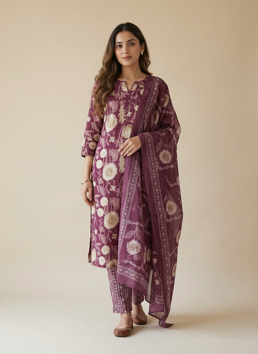 Shaam-e-Meher Cotton Suit Set