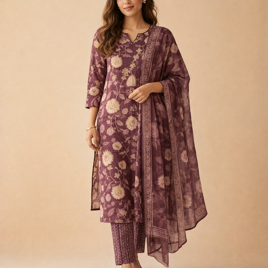 Shaam-e-Meher Cotton Suit Set