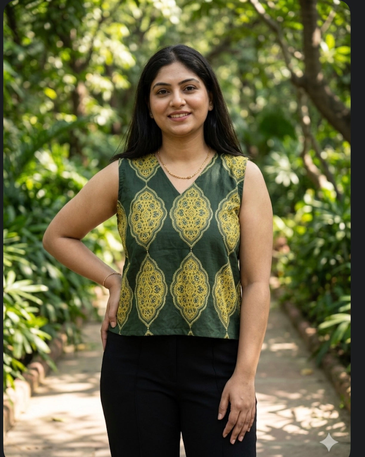 Emerald Muse Sleeveless Top 🌿