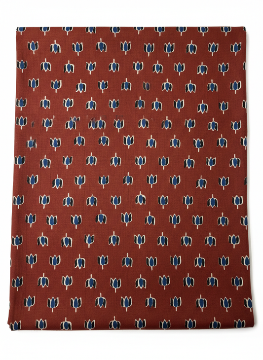 Rust Indigo Buti Cotton