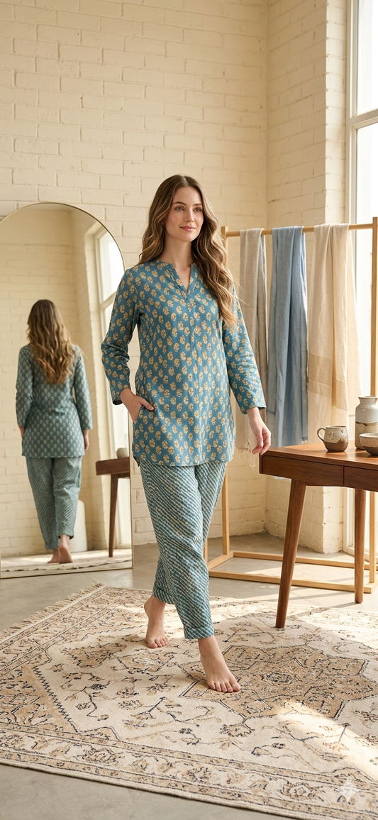 Azure Bloom Co-ord Set