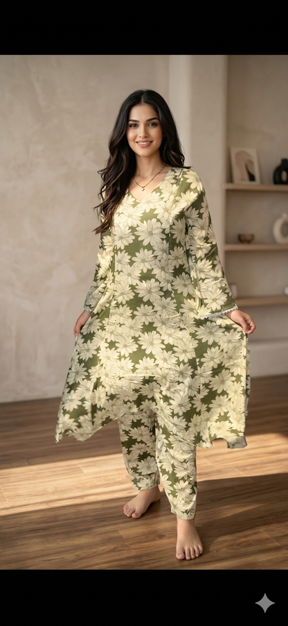 Olive Meadow Co-ord Set