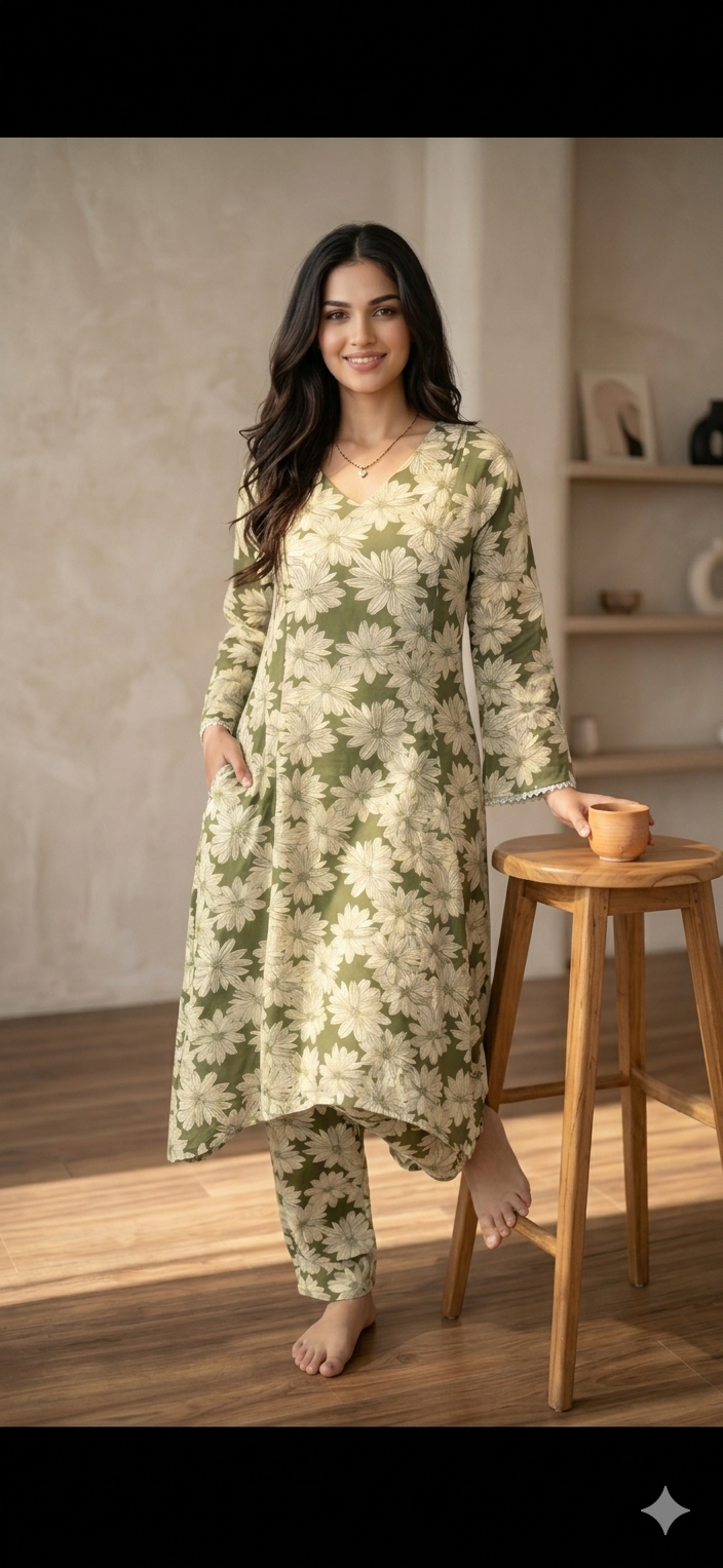 Olive Meadow Co-ord Set