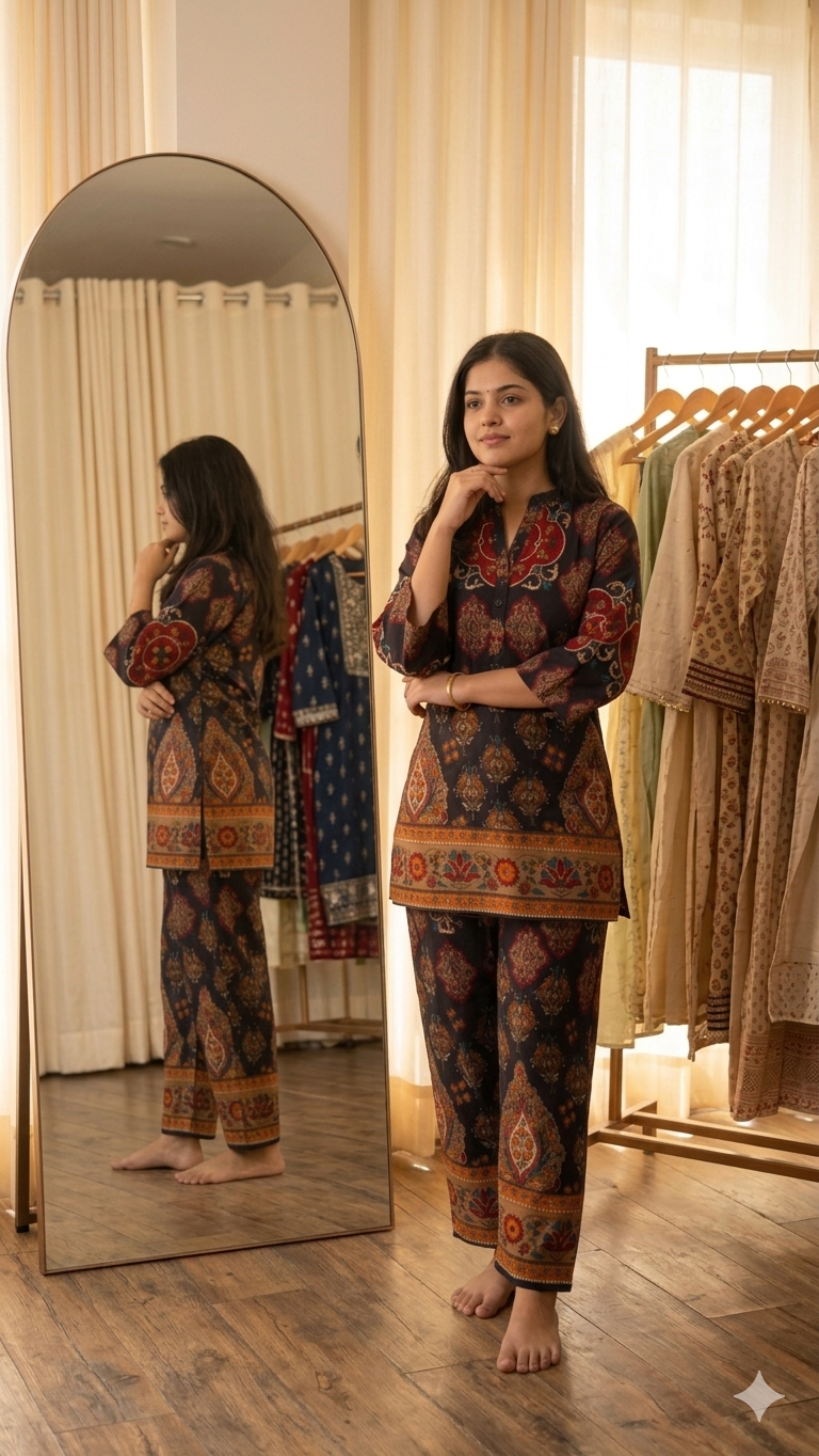 🌙 Midnight Raga Coord Set