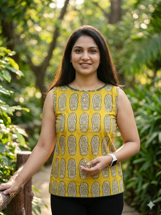 Sunlit Paisley Breeze Top ☀️