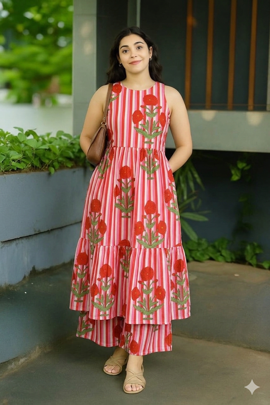 The Crimson Poppy Tiered Co-ord Set