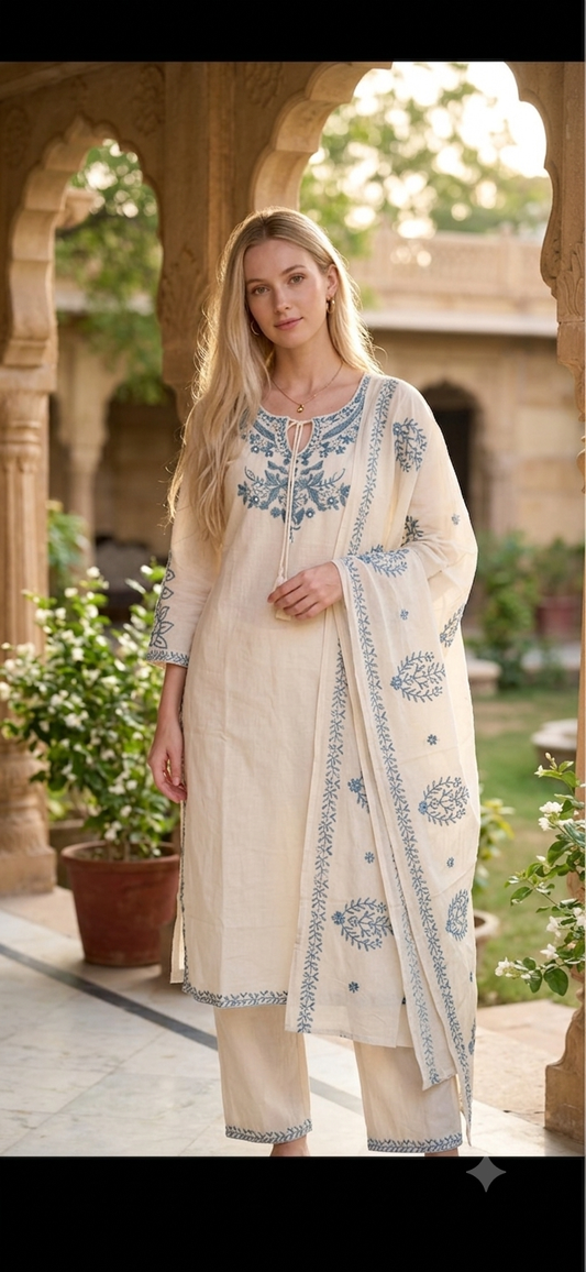 Ivory Ocean Kashida Set