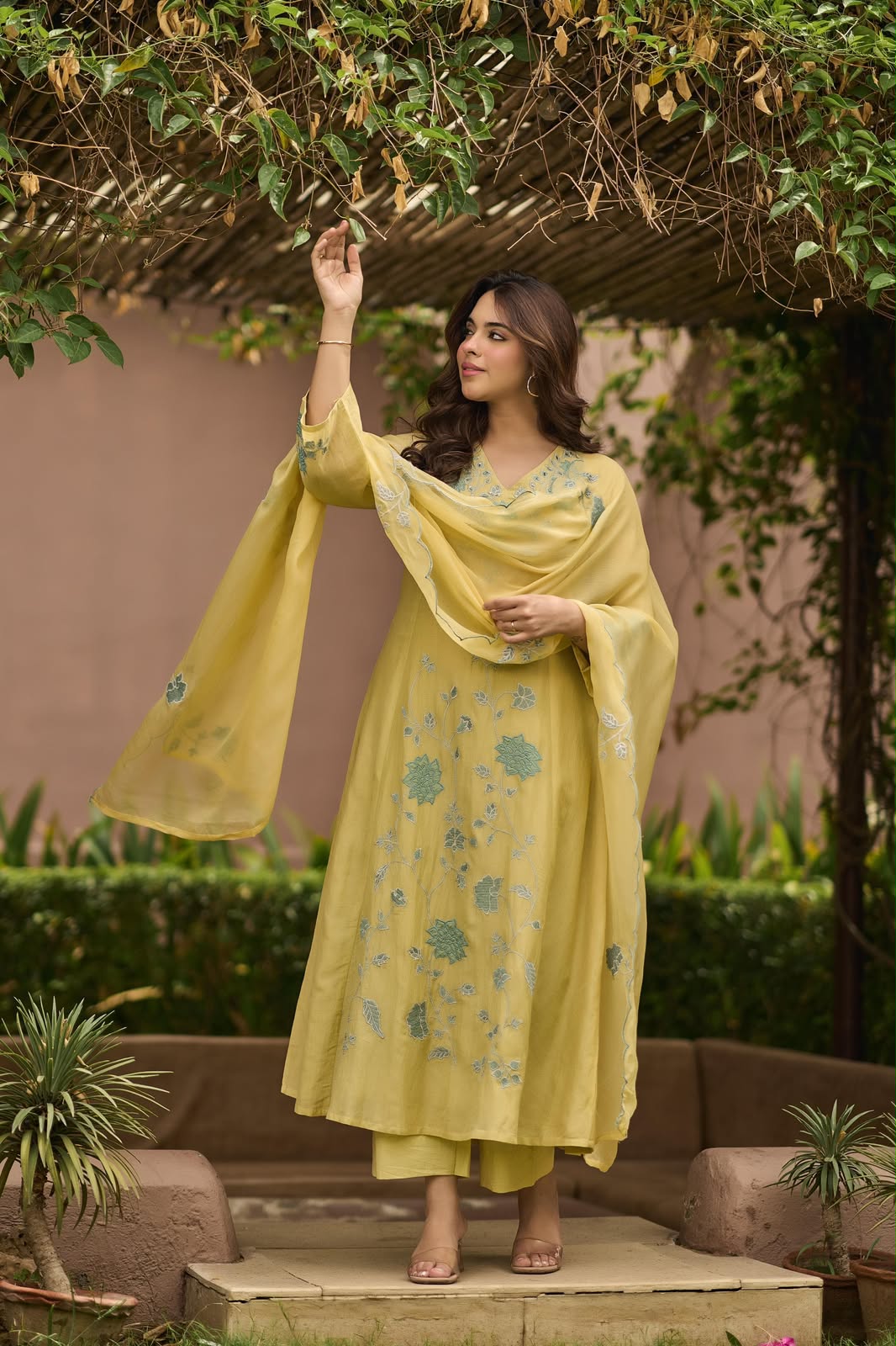 Lemon Bloom Embroidered Suit Set 💛