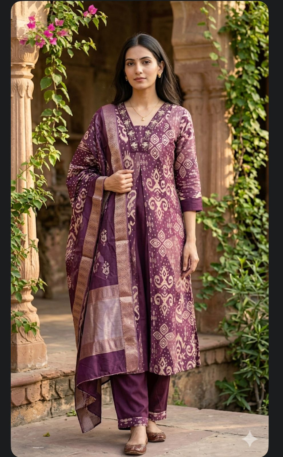 Amaltas Floral Slit Kurta Set