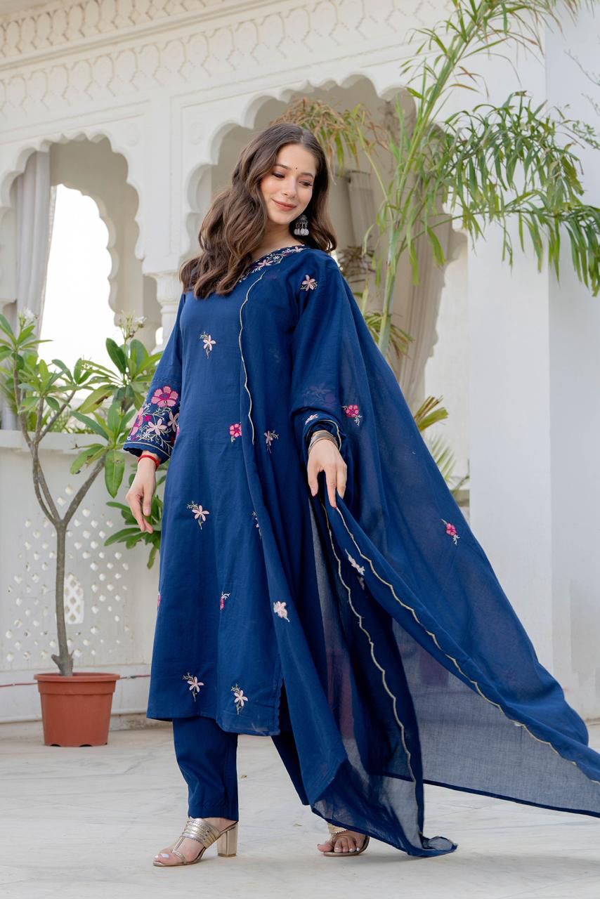 Midnight Blossom Suit Set