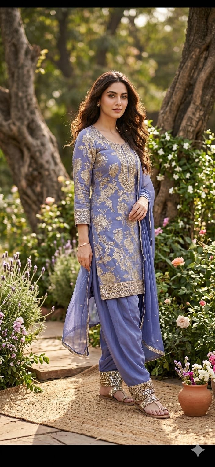 Tarana Lavender & Gold Salwar Suit Set