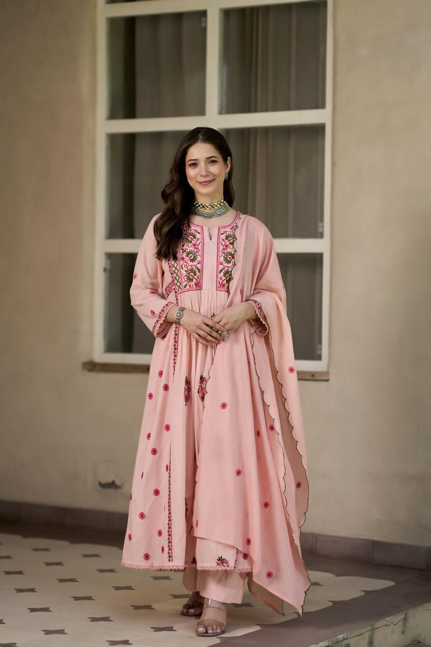 Gulbahaar Blush Suit Set
