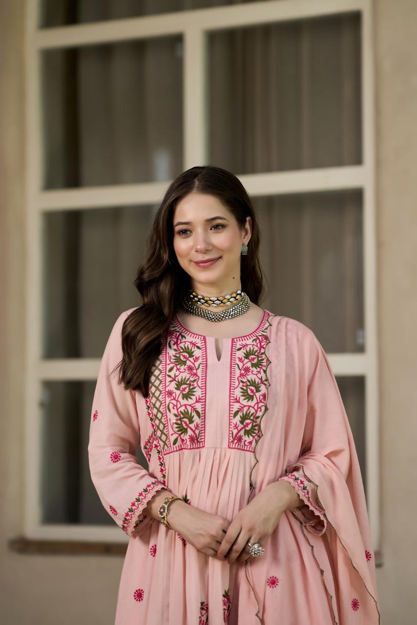Gulbahaar Blush Suit Set