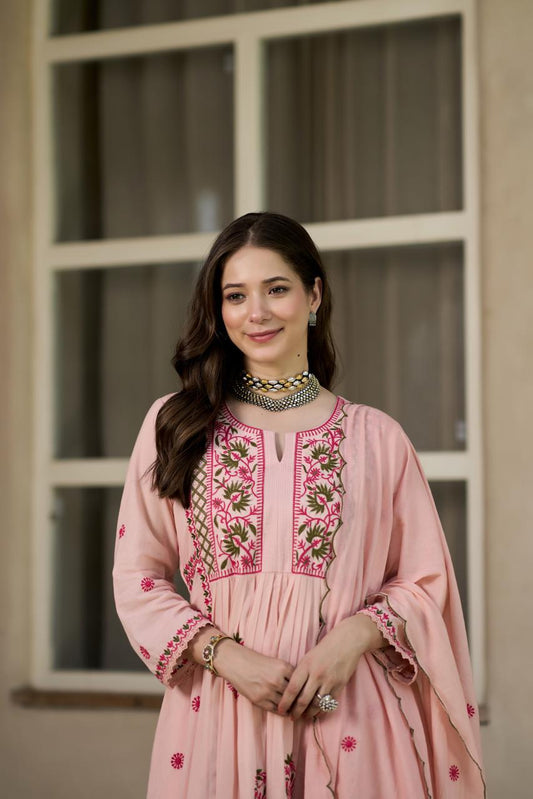 Gulbahaar Blush Suit Set
