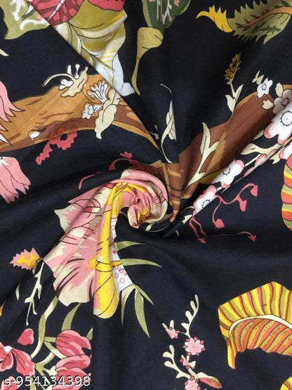 Midnight Botanical Garden Cotton Fabric