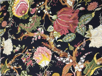 Midnight Botanical Garden Cotton Fabric