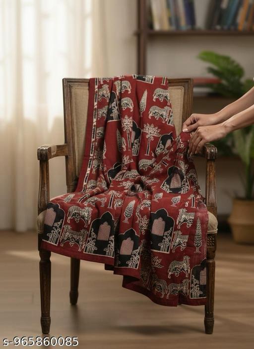 Royal Heritage Maroon Cotton Fabric