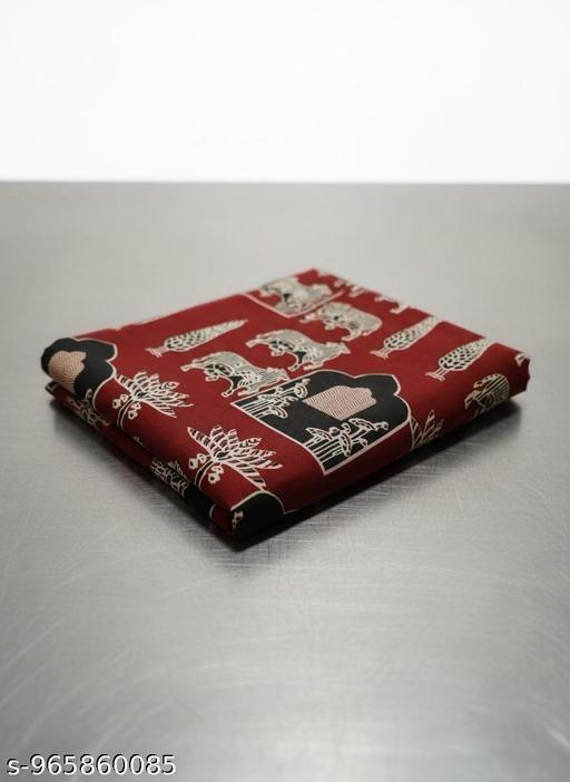Royal Heritage Maroon Cotton Fabric