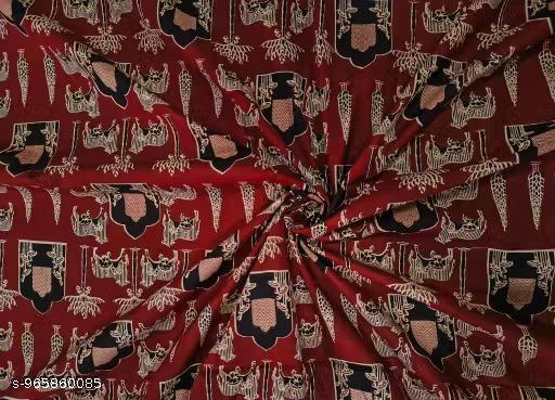 Royal Heritage Maroon Cotton Fabric
