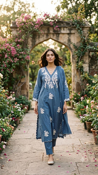 The Neelam Cutwork Suit Set