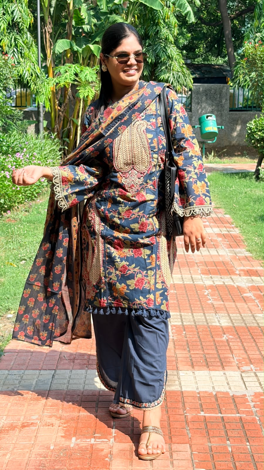 Midnight Bloom Kurta Set