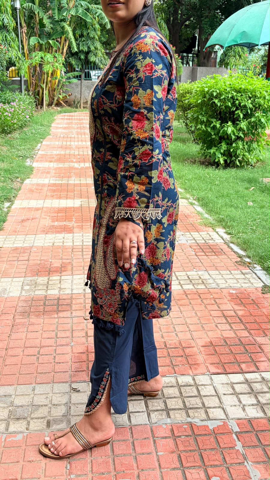 Midnight Bloom Kurta Set