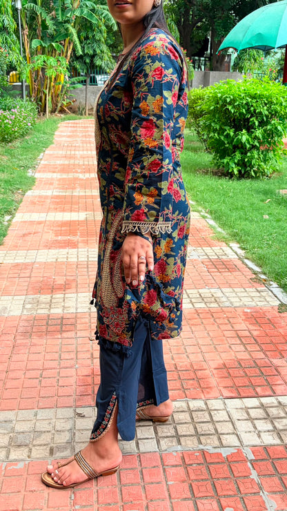 Midnight Bloom Kurta Set