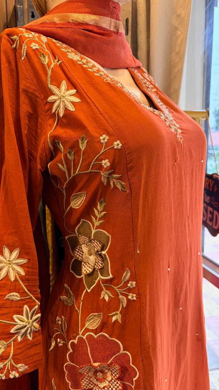 The Kesari Cutwork Suit Set