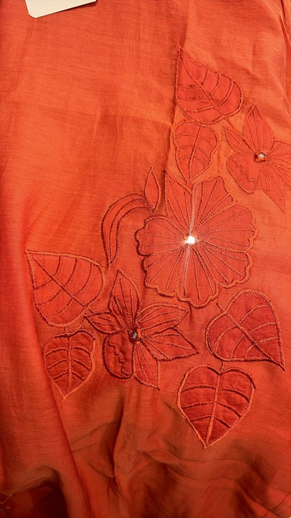 The Rust Amber Silk Suit Set