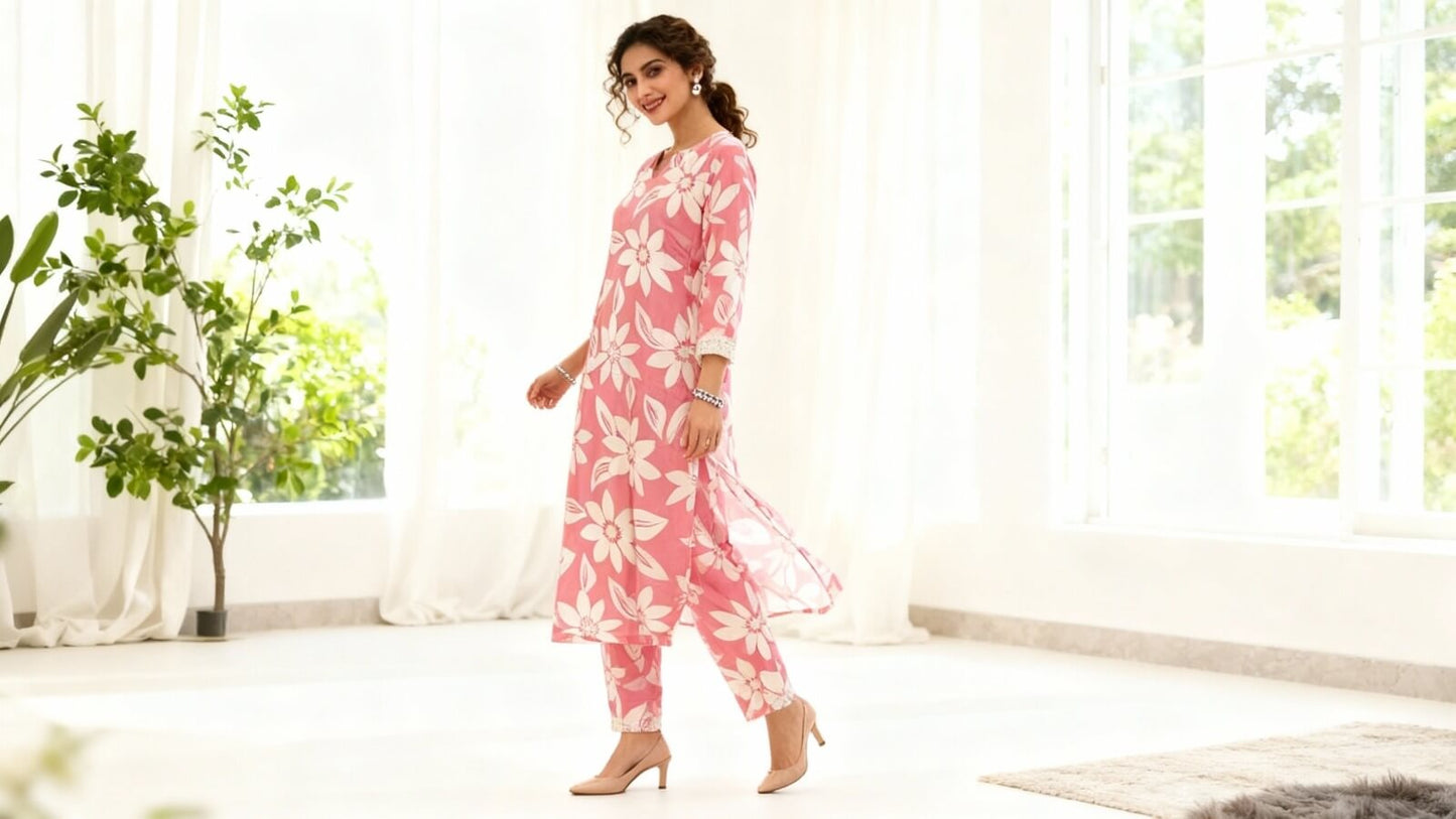 Blush Petal Kurta Set