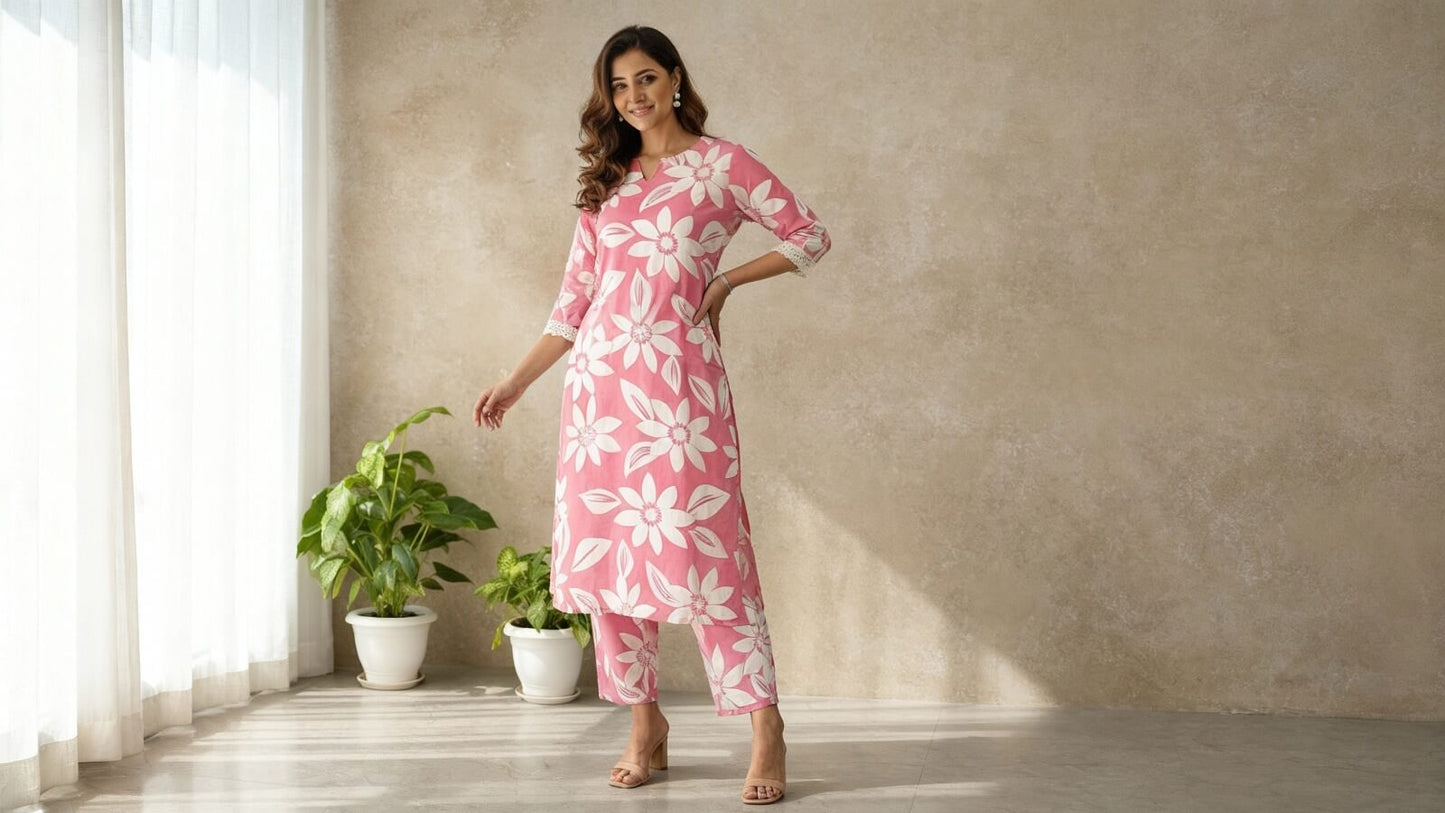 Blush Petal Kurta Set