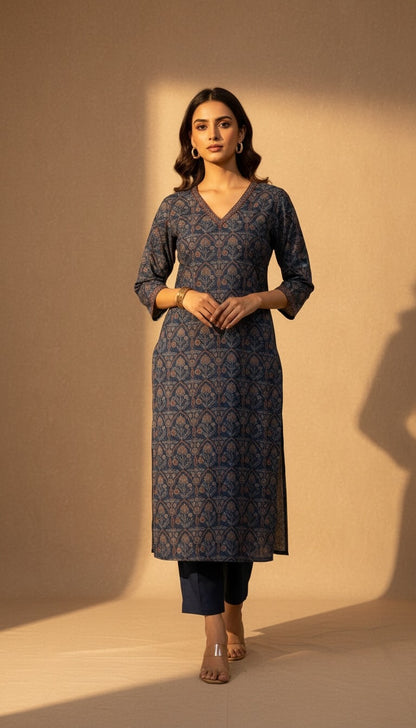Indigo Grace Kurta Set