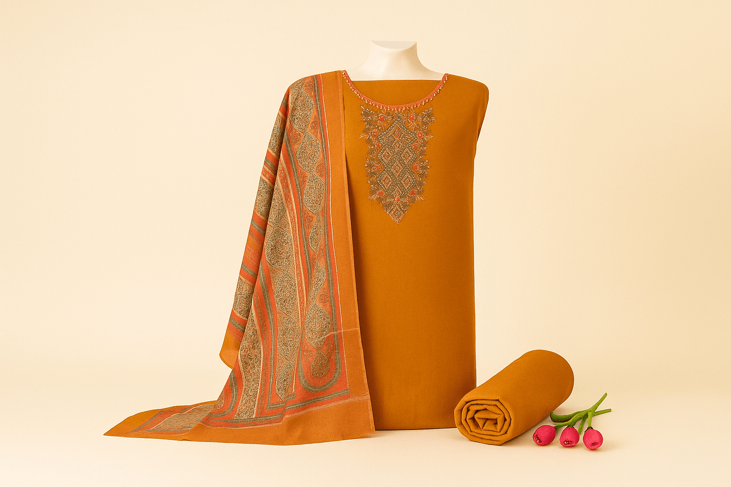 Noorani Musturd Gold Fabric