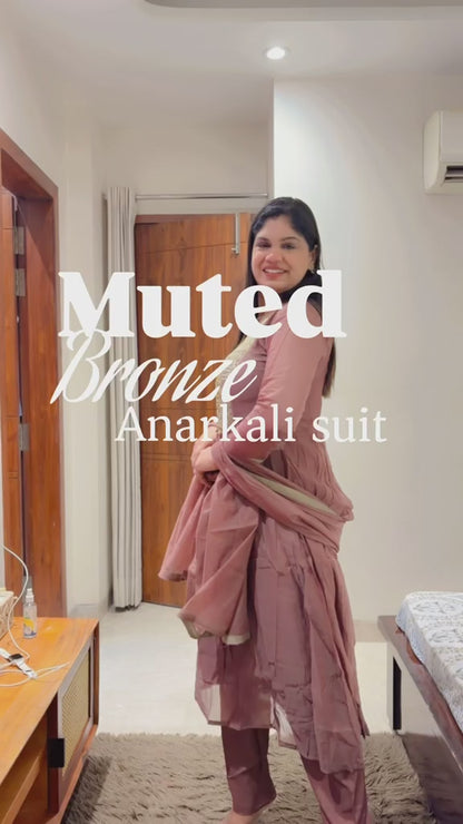 The Muted Bronze Anarkali Suit Set