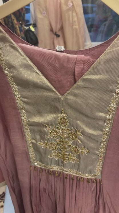 The Muted Bronze Anarkali Suit Set