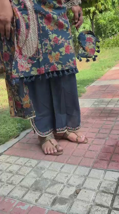 Midnight Bloom Kurta Set